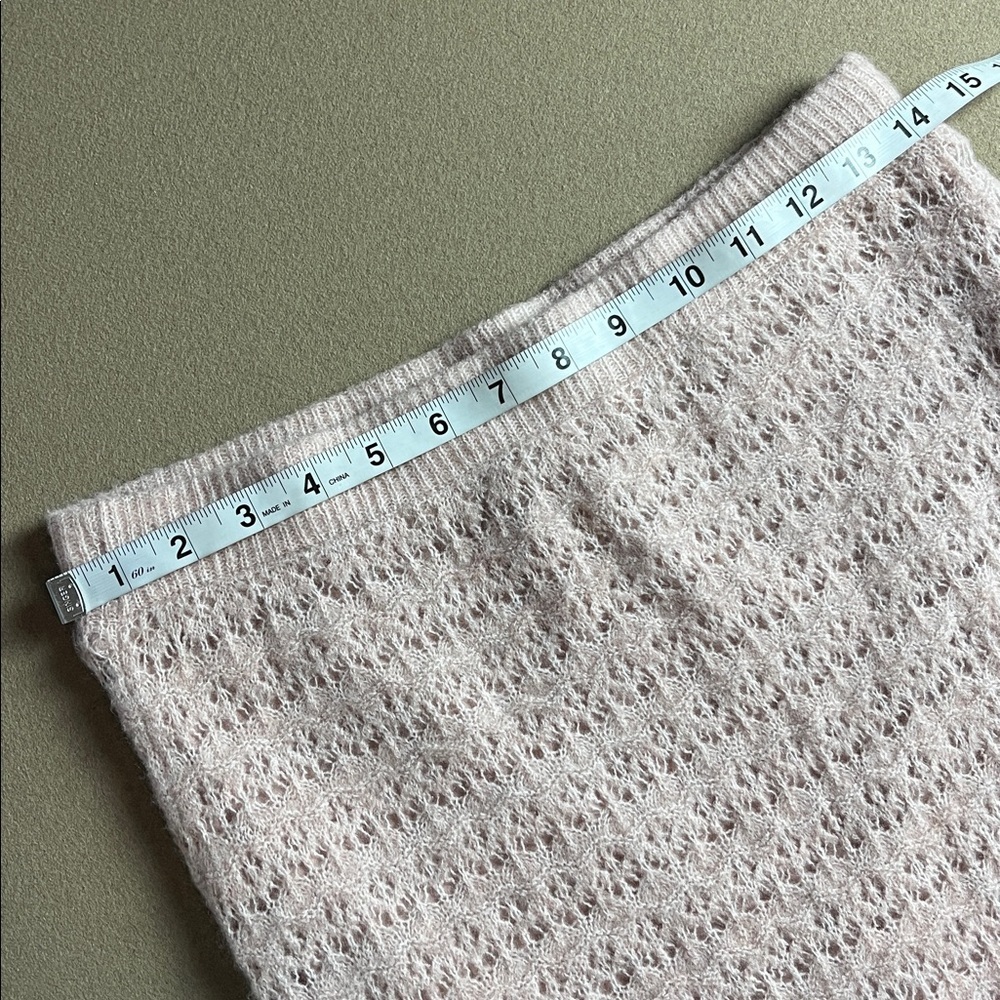 House of Harlow 1960 Crochet Knit Maxi Skirt Set - 2 Pieces Soft Pink Size S - Picture 8 of 15
